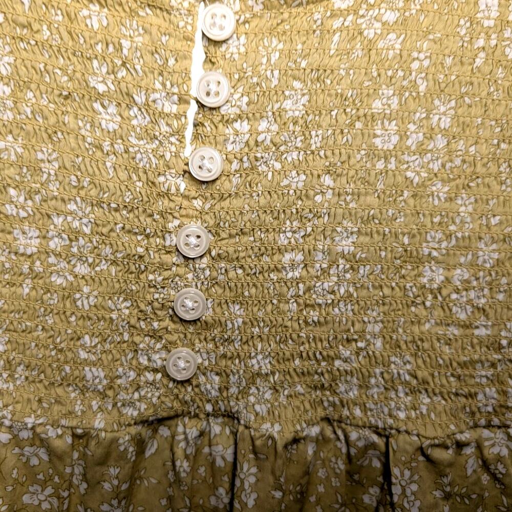 J. Crew Women's Liberty Fabric Vintage Yellow Floral Blouse Size XS - Picture 9 of 14